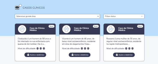 Resolva casos clínicos com o Jaleklínico